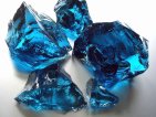 Glasbrocken, Glassteine ozean-blau, günstig direkt vom Importeur