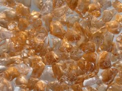 Glass stones amber approx. 10-20 mm - directly from store