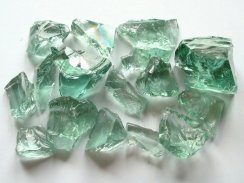 New in store of Deco Stones - glass stones green approx. 20-40 mm